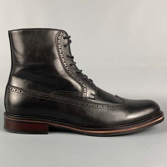 ENGLISH LAUNDRY Other - ENGLISH LAUNDRY Size 12 Black Wingtip Leather Ankle Boots